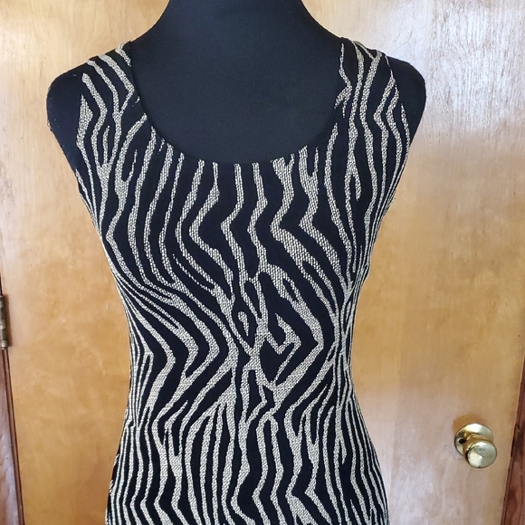 All that Jazz Black and CreamSheath Maxi Dress - Picture 3 of 5